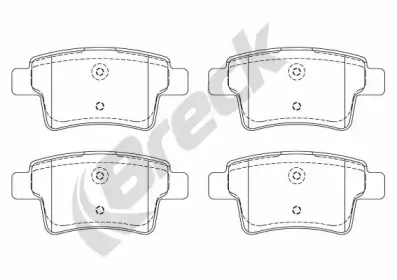 24540 00 704 00 BRECK Комплект тормозных колодок, дисковый тормоз